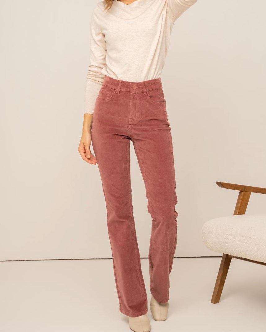 Trousers rose in velluto