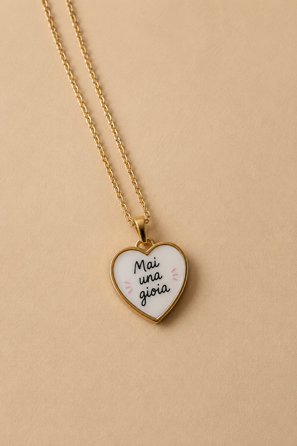 Collana Message in Acciaio Gold con Frasi