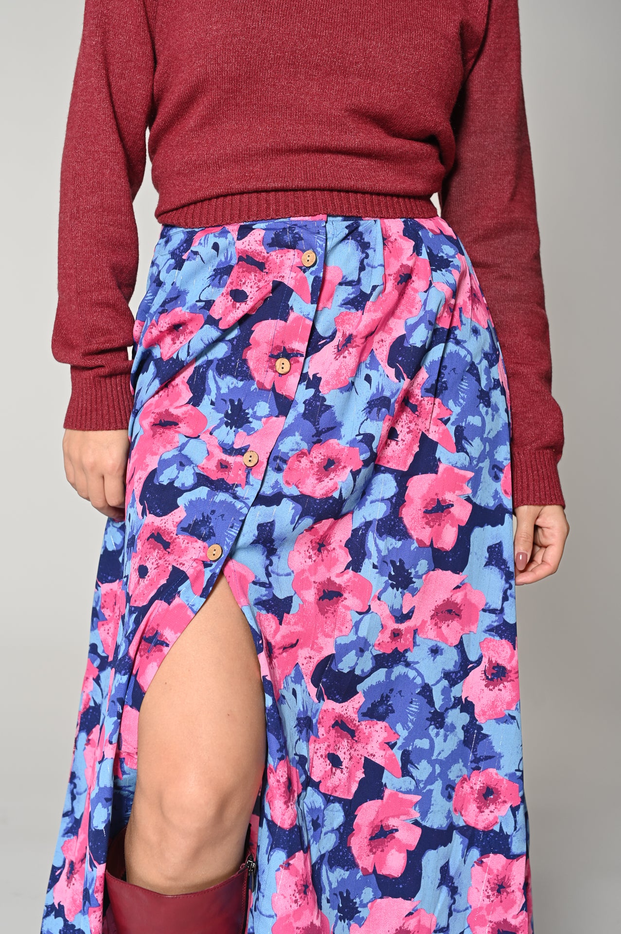 Long floral skirt