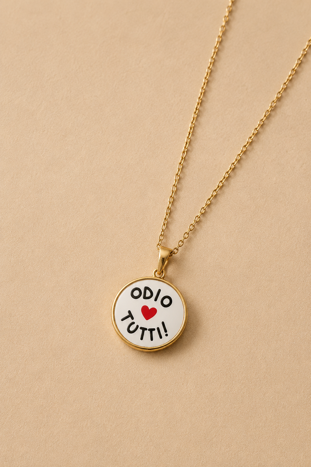 Collana Message in Acciaio Gold con Frasi