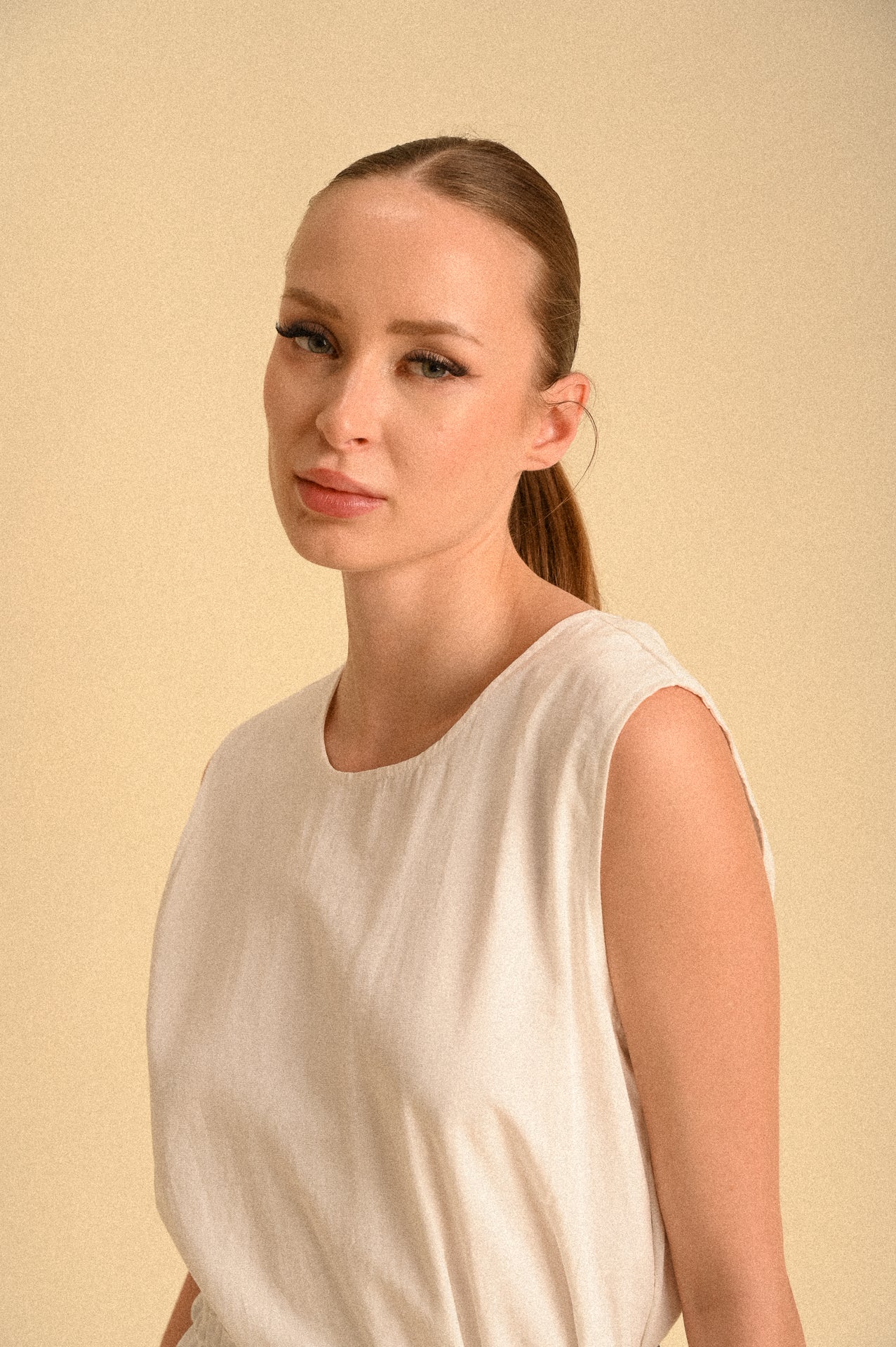 Abito bianco Sahara Donna con Cinturino Intrecciato