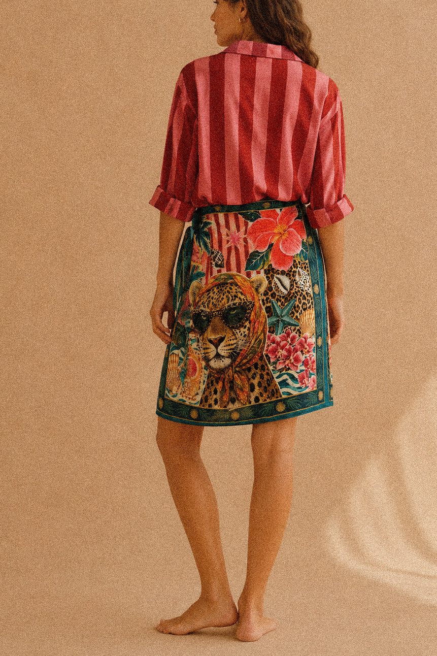 Pareo “Leopard Escape” – pareo fantasia con nodo laterale