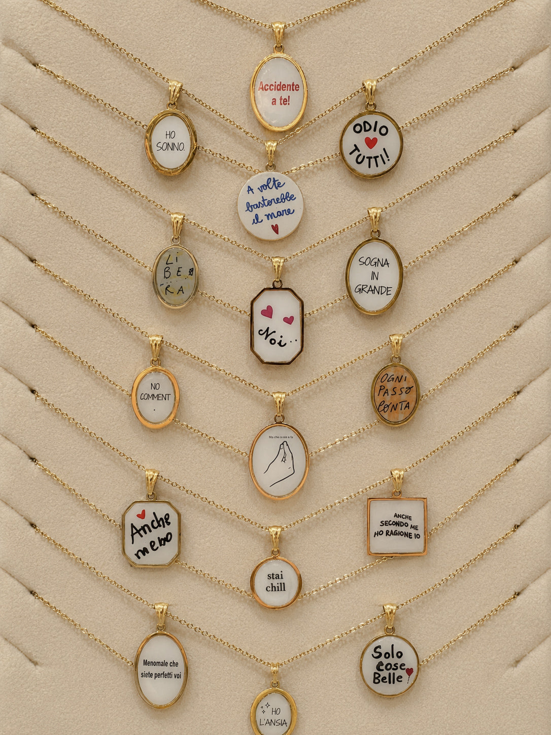 Collana Message in Acciaio Gold con Frasi