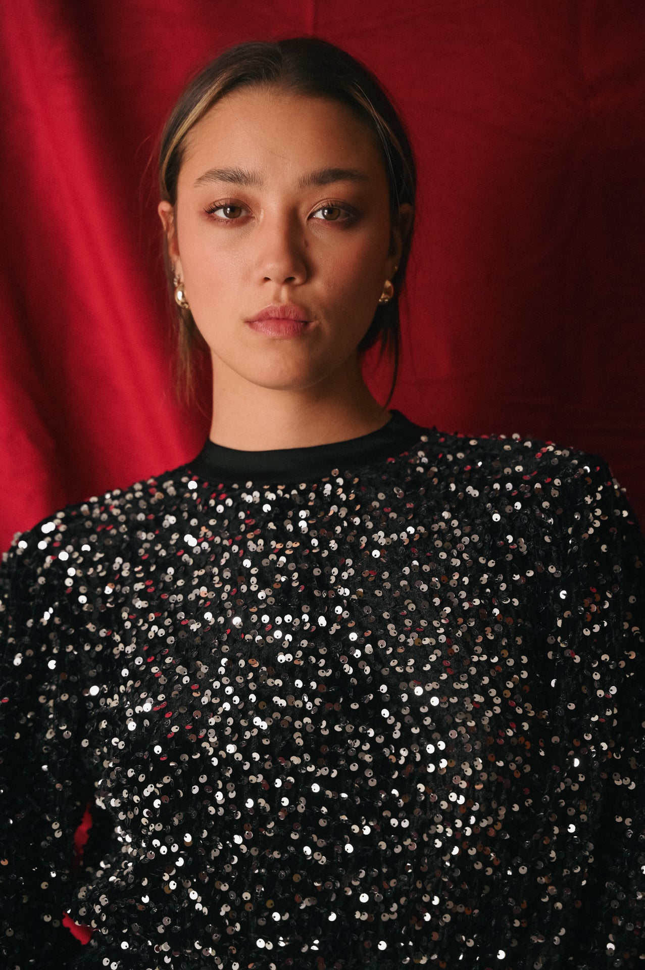 Abito paillettes nero