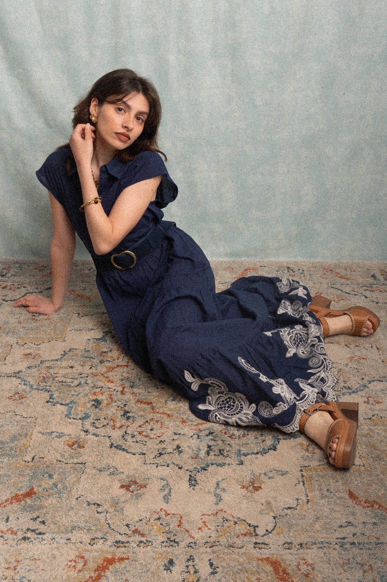 Abito chemisier donna color blu