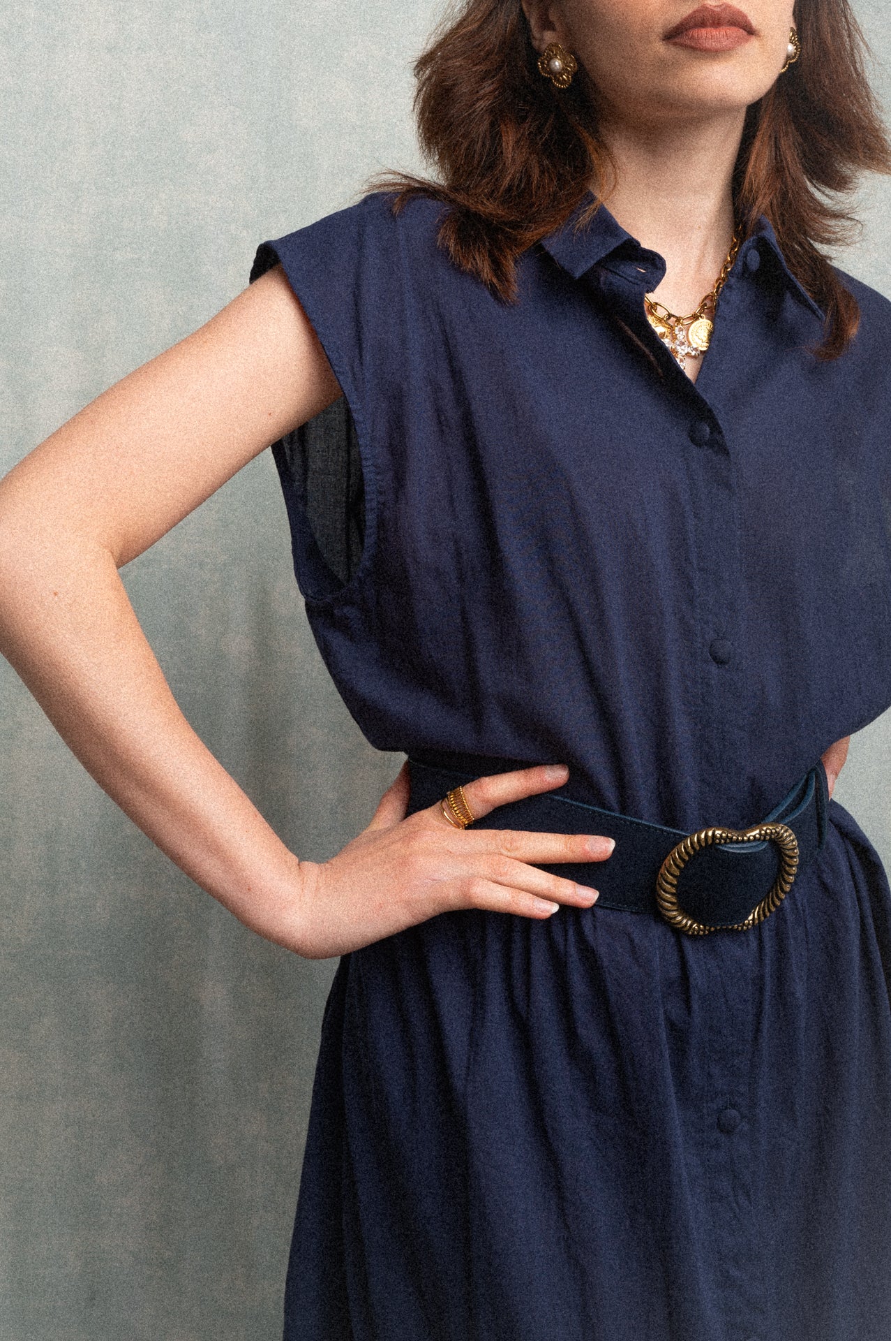 Abito chemisier donna color blu