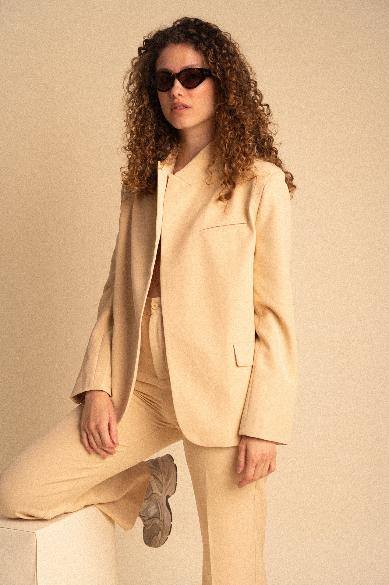 Pantalone Donna crema a Gamba Dritta