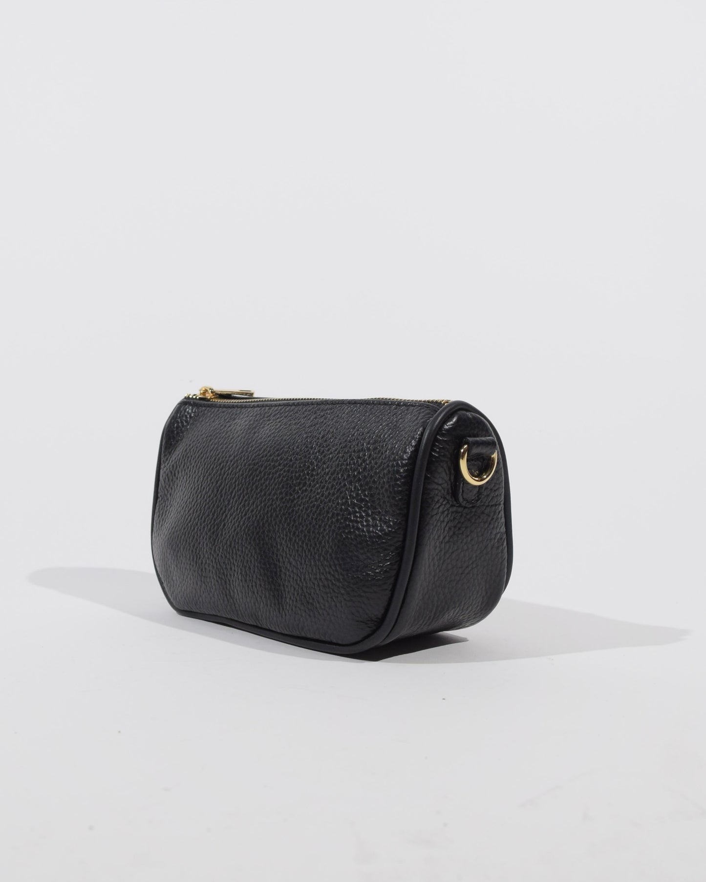 Borsa pochette in pelle nera