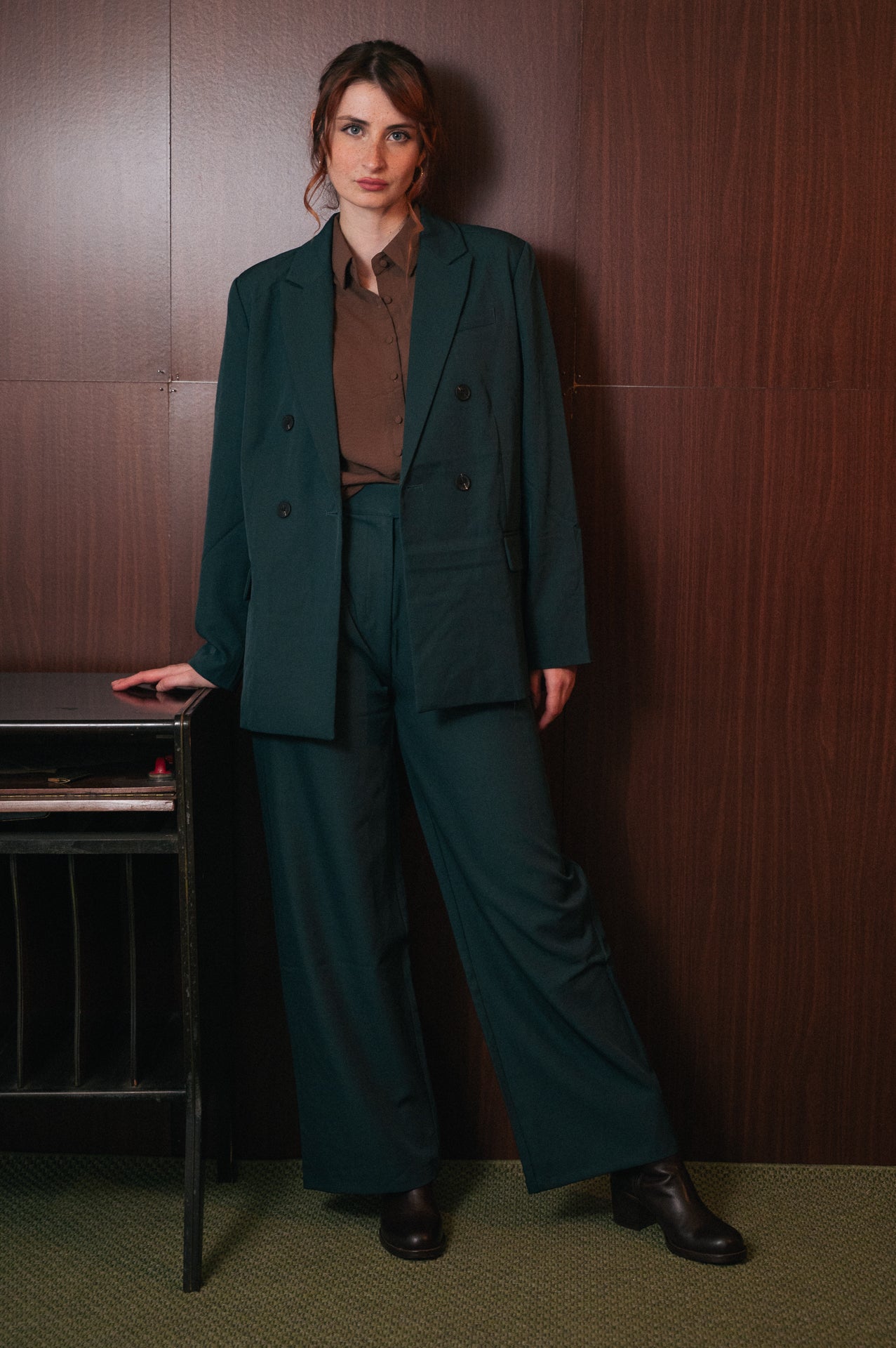 Blazer Doppiopetto Donna Colore Petrolio | Giacca Elegante