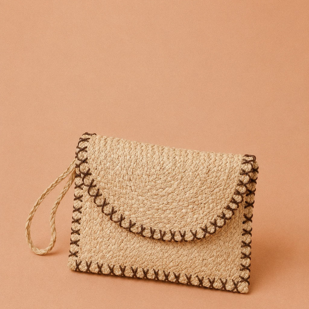 Pochette intrecciata con tracolla