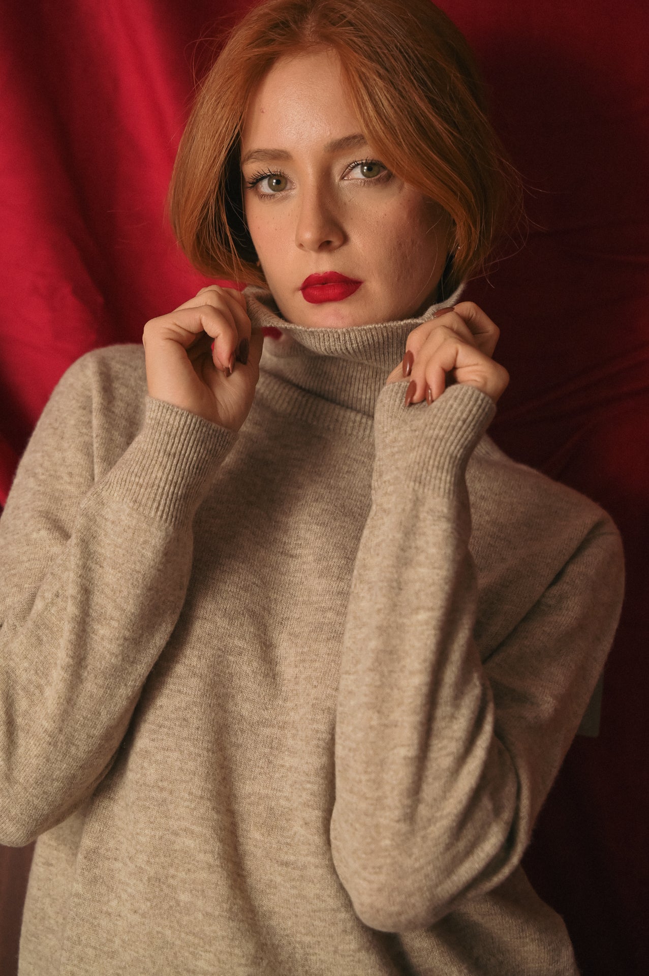 Dolcevita Donna in Pura Lana 100% | Maglia Collo Alto Calda | Filato Pregiato