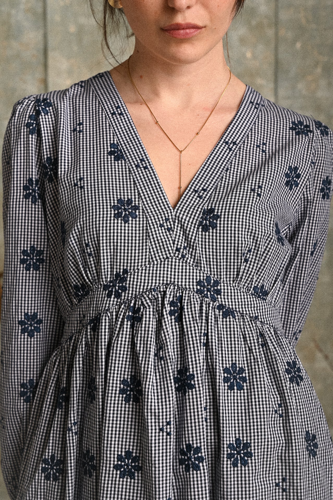 Abito Margherita Donna con Fiorellini Ricamati