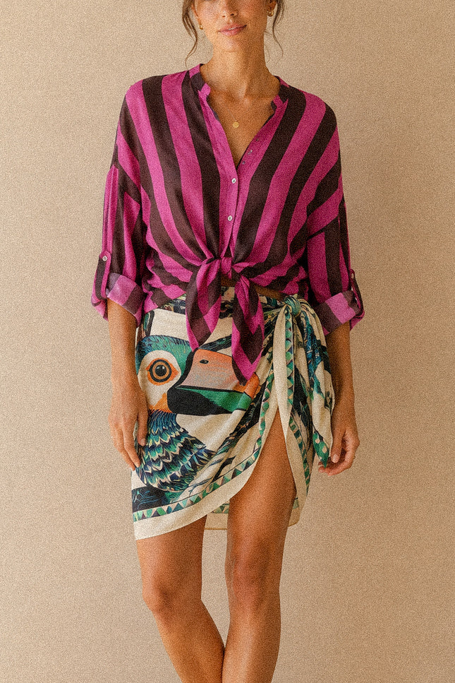 Camicia “Riviera Stripes” – camicia a righe in Tencel
