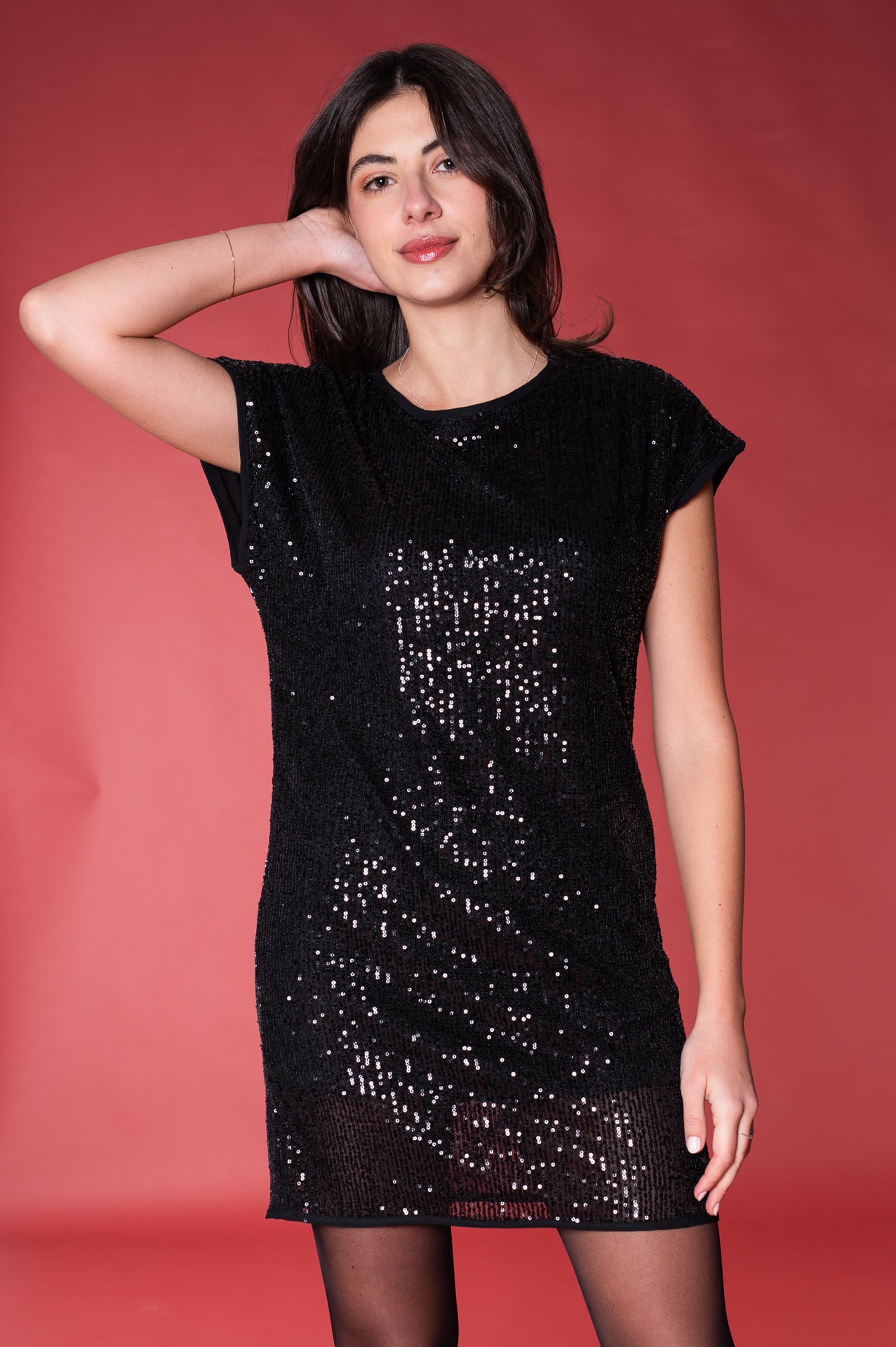 Black dress with sequins