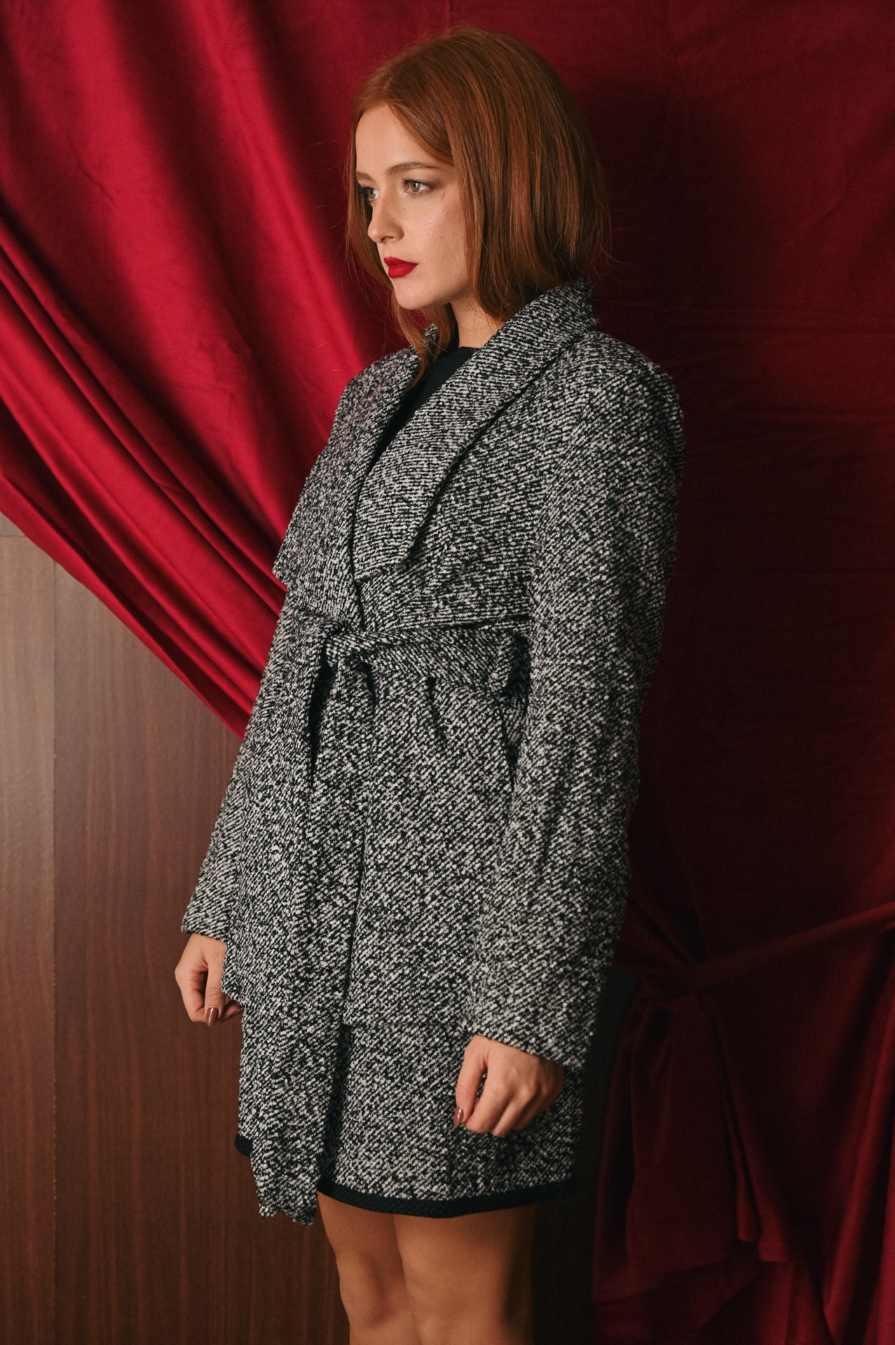 Blazer Donna Misto Lana con Cintura | Giacca Sale e Pepe Sartoriale | Completo Invernale