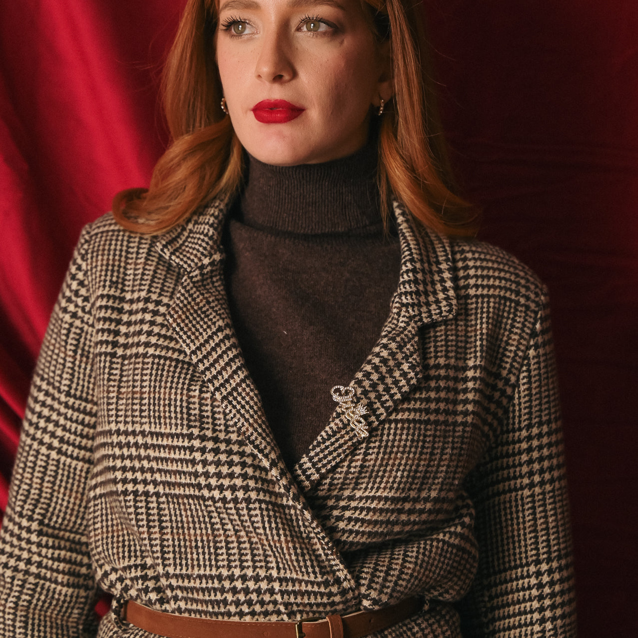 Blazer Lungo Donna con Cintura Fibbia | Cotone 80% Spesso | Giacca Strutturata Foderata