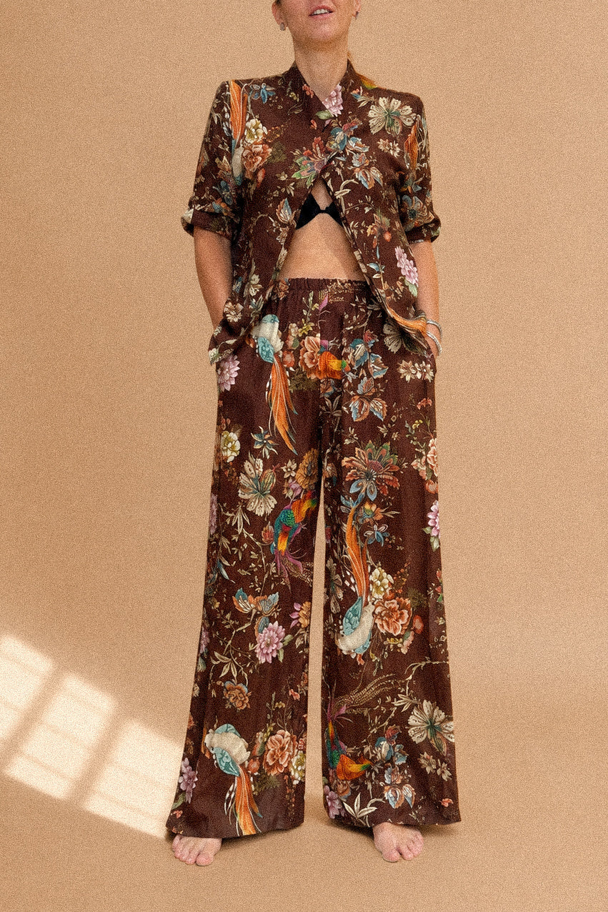 Completo “Bohemian Garden” – Blazer e pantalone fantasia
