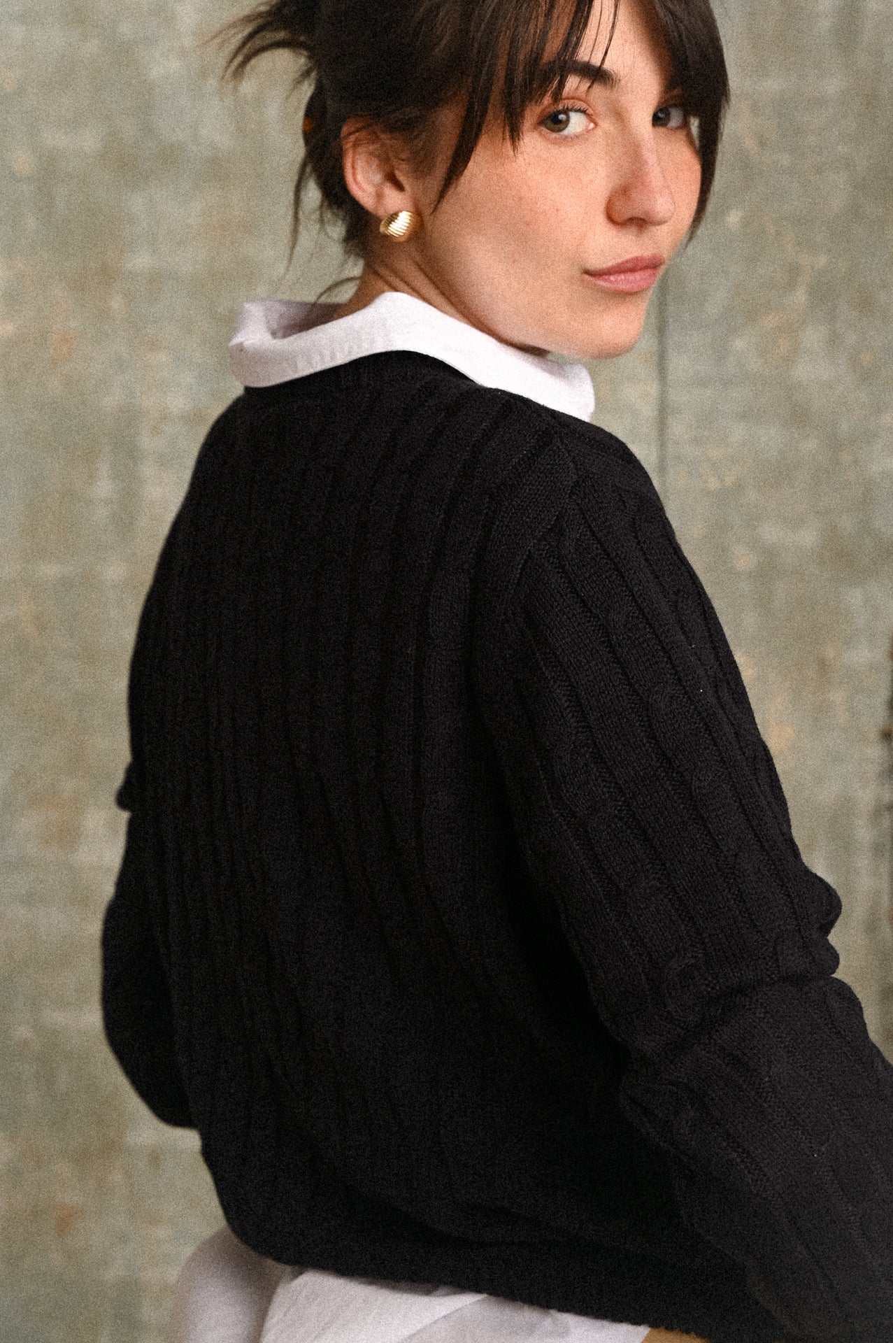 Maglione Rosmarino Donna motivo trecce