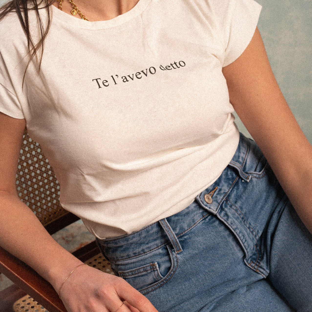 T-shirt con scritta te l’avevo detto