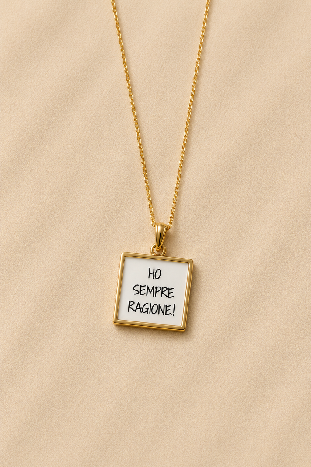Collana Message in Acciaio Gold con Frasi