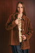 Giacca Dayana donna effetto suede color camel