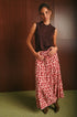 Gonna lunga Tea donna fantasia floreale paisley con balza