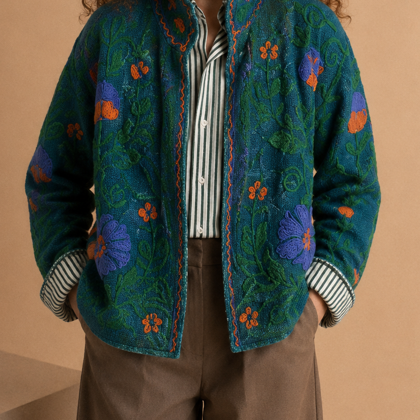 Giacca Suzani Ricamata Donna in Cotone – Royal Garden