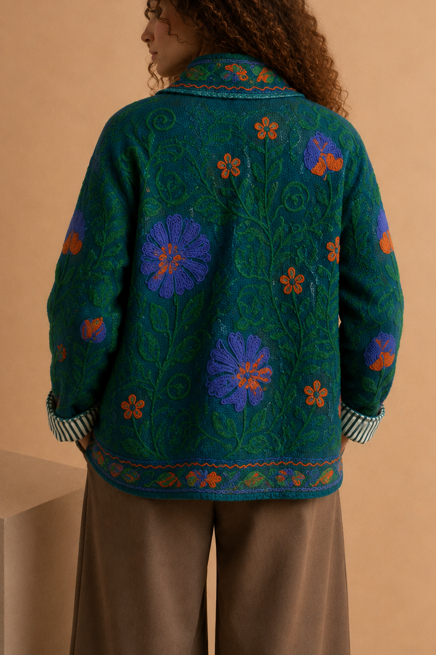 Giacca Suzani Ricamata Donna in Cotone – Royal Garden