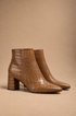Stivaletto camel stampa cocco 