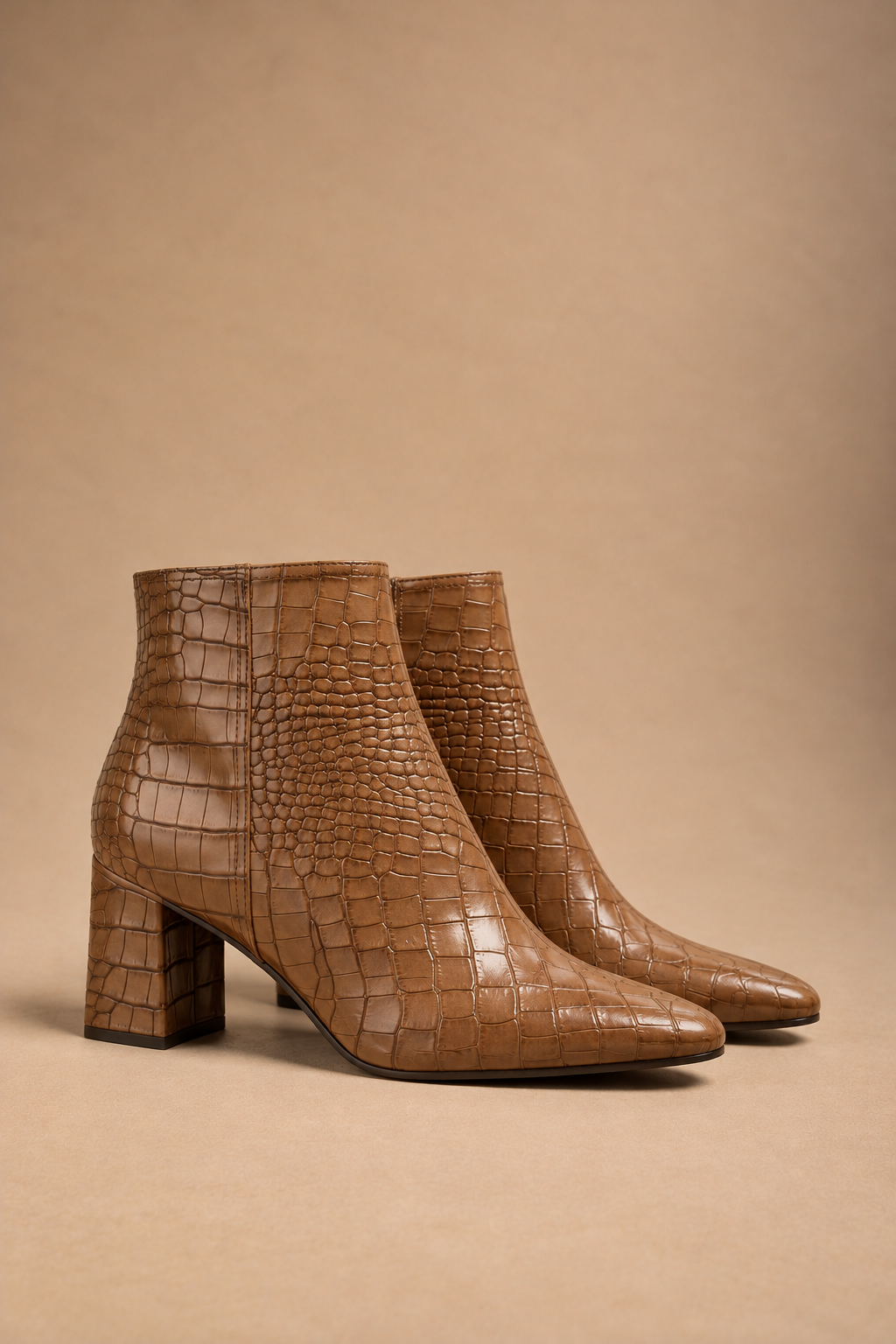 Stivaletto camel stampa cocco 