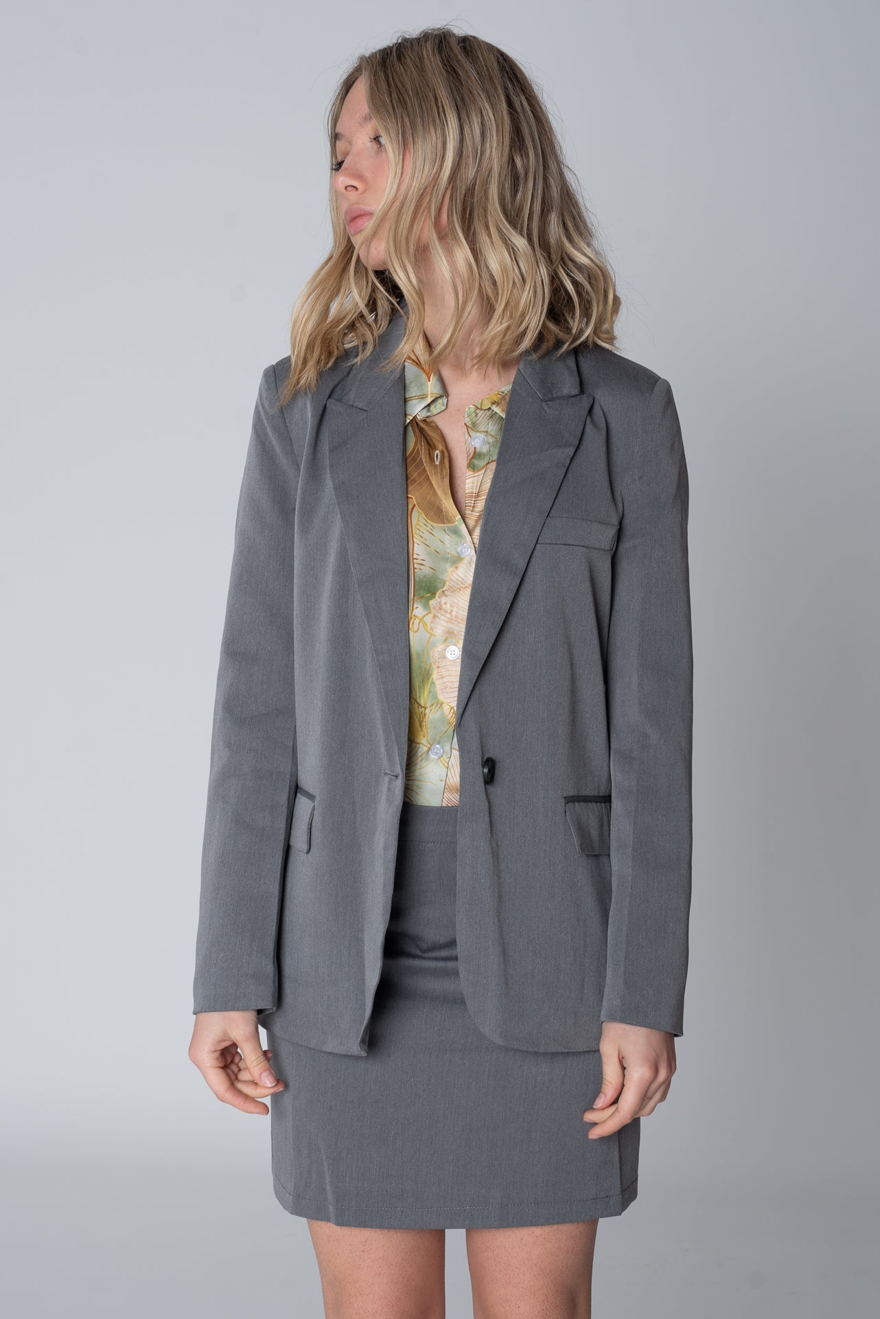 Blazer grigio Beatrice - Unico Officina Di tendenza