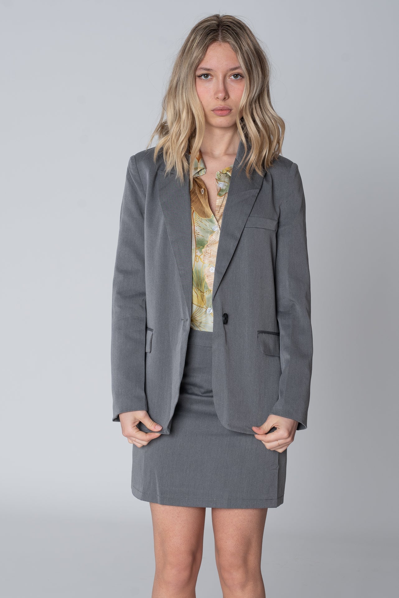 Blazer grigio Beatrice - Unico Officina Di tendenza